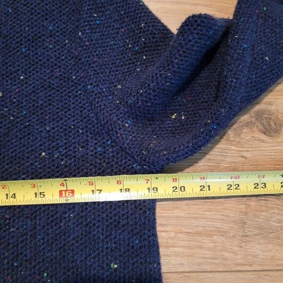 Lands' End Women's Blue Quarter Zip Mock Neck Sweater Sz M - Picture 5 of 9